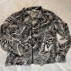 ERIN LONDON ZIP UP STRETCH LIGHT WEIGHT JACKET L